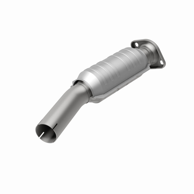 MagnaFlow 49749 oem grade direct-fit catalytic converter, rear view of the turntable spin
