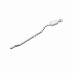 MagnaFlow 93273 hm grade direct-fit catalytic converter, rear view of the turntable spin