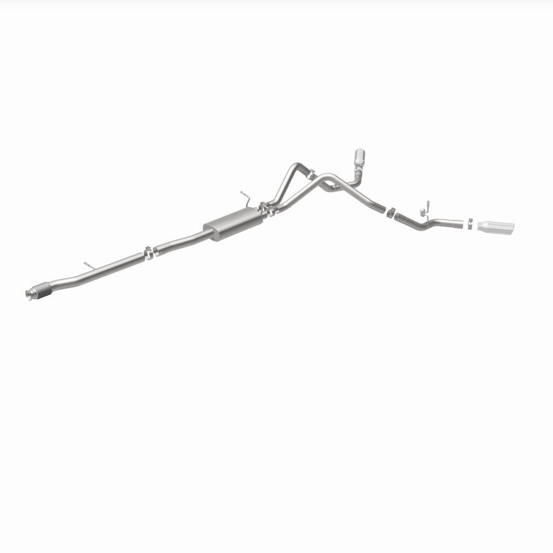 MagnaFlow 15269 street series cat-back exhaust, rear view of the turntable spin