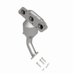 MagnaFlow 49312 oem grade manifold converter, rear view of the turntable spin