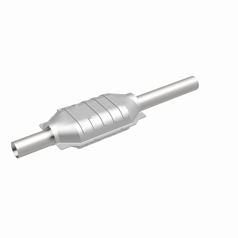 MagnaFlow 3391222 carb direct-fit catalytic converter, front three-quarter view of the turntable spin