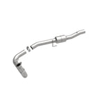 MagnaFlow 49643 oem grade direct-fit catalytic converter, front three-quarter view of the turntable spin