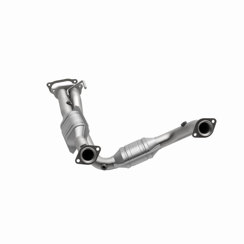 MagnaFlow 458023 carb direct-fit catalytic converter, opposite side view of the turntable spin