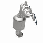 MagnaFlow 452030 carb manifold converter, opposite side view of the turntable spin
