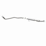 MagnaFlow 49502 oem grade direct-fit catalytic converter, opposite rear three-quarter view of the turntable spin