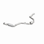 MagnaFlow 447263 carb direct-fit catalytic converter, front three-quarter view of the turntable spin