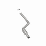 MagnaFlow 49768 oem grade direct-fit catalytic converter, rear three-quarter view of the turntable spin