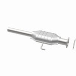 MagnaFlow 23225 epa direct-fit catalytic converter, opposite rear three-quarter view of the turntable spin