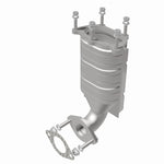 MagnaFlow 452842 carb direct-fit catalytic converter, rear view of the turntable spin