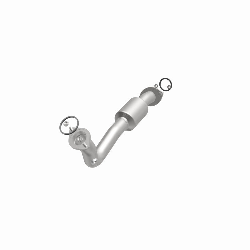 MagnaFlow 52543 oem grade direct-fit catalytic converter, opposite front three-quarter view of the turntable spin