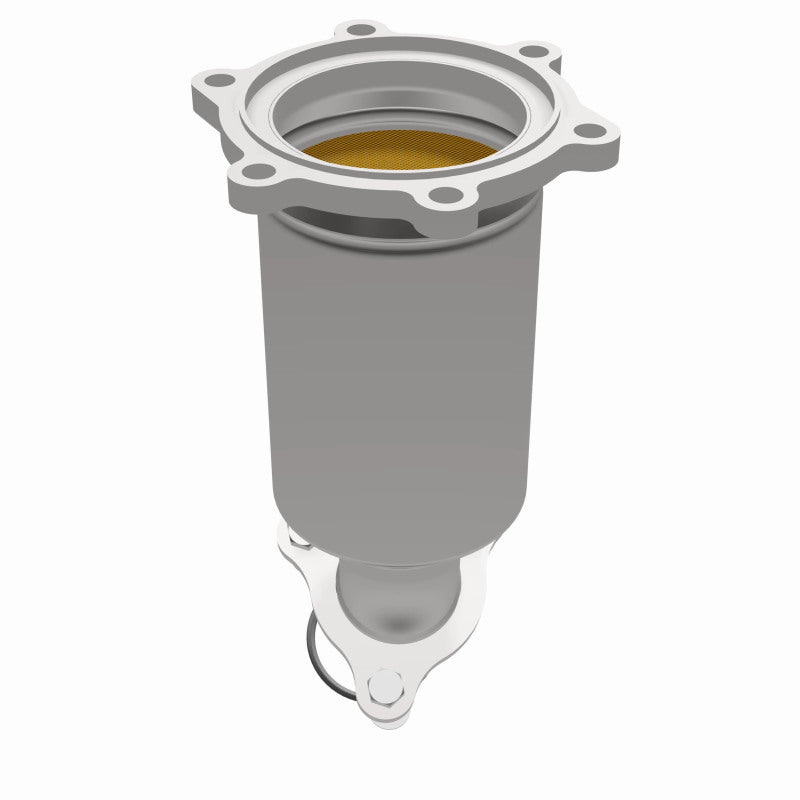 MagnaFlow 452871 carb direct-fit catalytic converter, opposite side view of the turntable spin