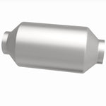 MagnaFlow 51809 universal catalytic converter, side view of the turntable spin