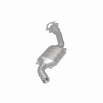 MagnaFlow 25207 hm grade direct-fit catalytic converter, rear three-quarter view of the turntable spin