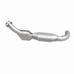 MagnaFlow 447131 carb direct-fit catalytic converter, side view of the turntable spin