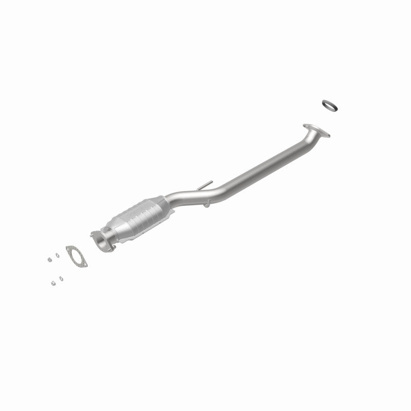 MagnaFlow 23134 hm grade direct-fit catalytic converter, rear view of the turntable spin