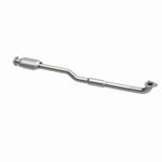 MagnaFlow 51619 oem grade direct-fit catalytic converter, opposite rear three-quarter view of the turntable spin