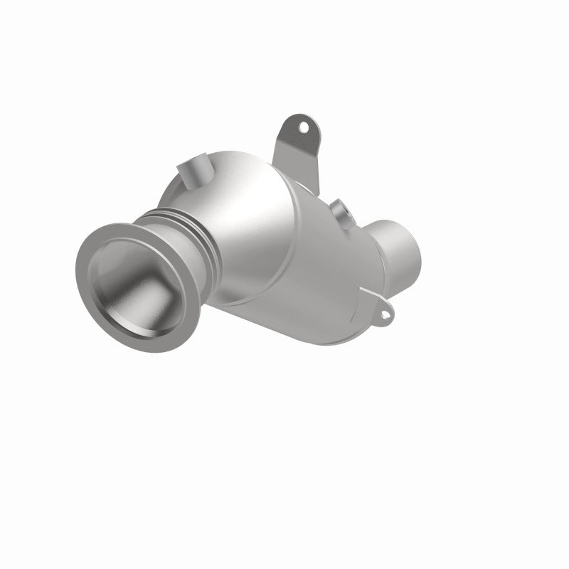 MagnaFlow 52254 oem grade direct-fit catalytic converter, opposite front three-quarter view of the turntable spin