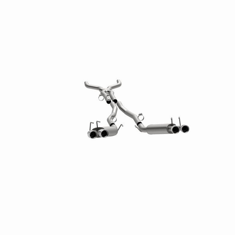 MagnaFlow 15053 street series cat-back exhaust, opposite side view of the turntable spin