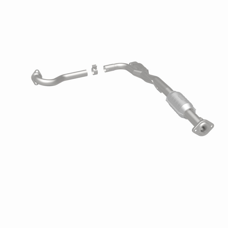 MagnaFlow 93236 hm grade direct-fit catalytic converter, rear three-quarter view of the turntable spin