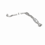 MagnaFlow 93236 hm grade direct-fit catalytic converter, rear three-quarter view of the turntable spin