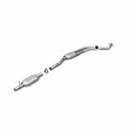 MagnaFlow 447245 carb direct-fit catalytic converter, rear view of the turntable spin