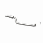 MagnaFlow 49768 oem grade direct-fit catalytic converter, opposite rear three-quarter view of the turntable spin