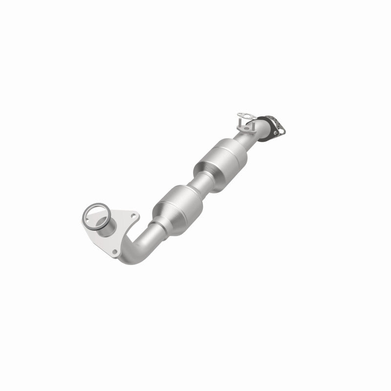 MagnaFlow 49422 oem grade direct-fit catalytic converter, opposite front three-quarter view of the turntable spin