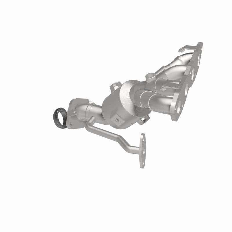 MagnaFlow 52441 oem grade manifold converter, opposite rear three-quarter view of the turntable spin