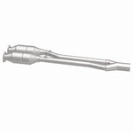 MagnaFlow 24157 hm grade direct-fit catalytic converter, side view of the turntable spin