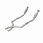 MagnaFlow 49977 oem grade direct-fit catalytic converter, rear view of the turntable spin