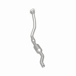 MagnaFlow 5461400 carb direct-fit catalytic converter, rear three-quarter view of the turntable spin