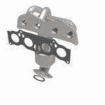 MagnaFlow 5531291 carb manifold converter, side view of the turntable spin
