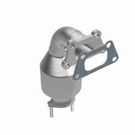 MagnaFlow 52230 oem grade manifold converter, front three-quarter view of the turntable spin