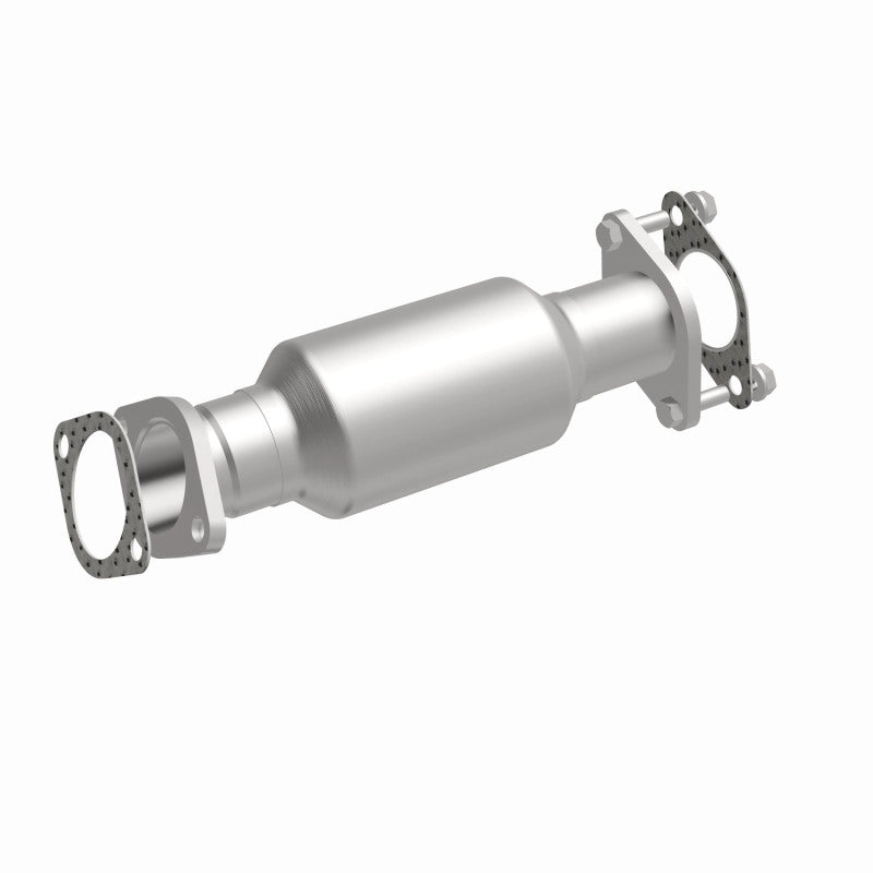 MagnaFlow 52644 oem grade direct-fit catalytic converter, front three-quarter view of the turntable spin