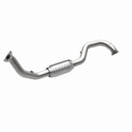 MagnaFlow 23632 hm grade direct-fit catalytic converter, front three-quarter view of the turntable spin