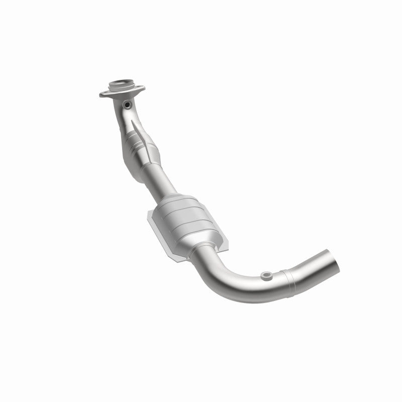 MagnaFlow 51433 oem grade direct-fit catalytic converter, rear three-quarter view of the turntable spin