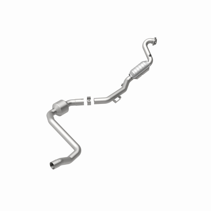 MagnaFlow 447263 carb direct-fit catalytic converter, rear view of the turntable spin