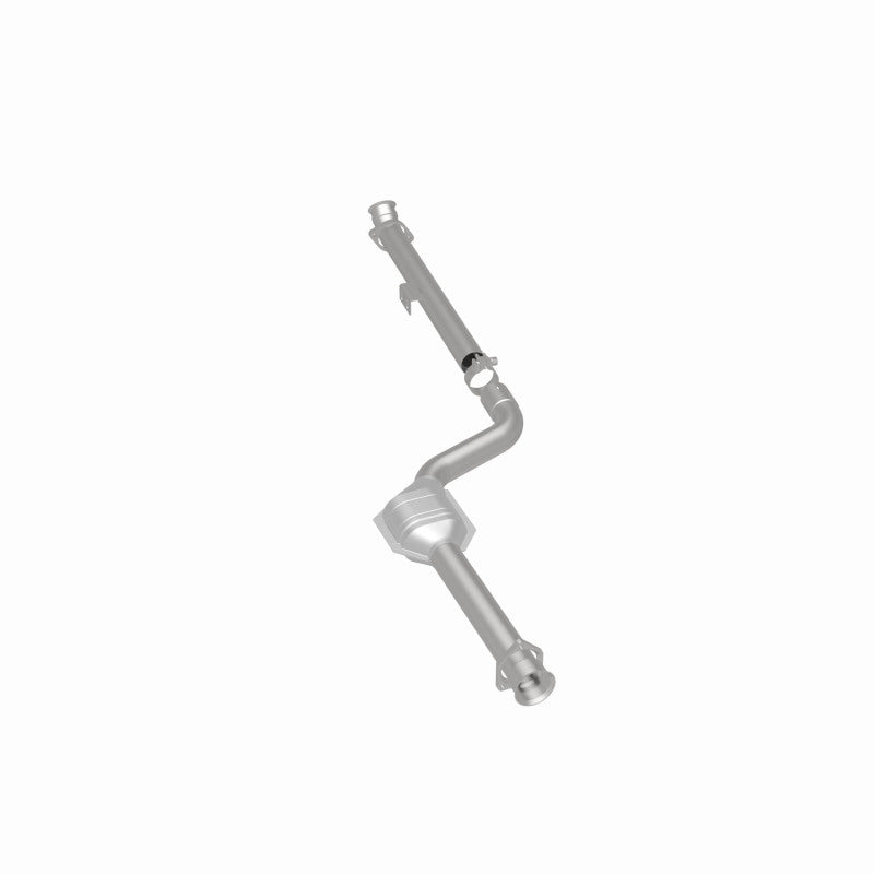 MagnaFlow 24276 hm grade direct-fit catalytic converter, rear three-quarter view of the turntable spin