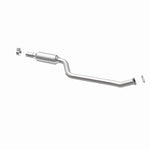 MagnaFlow 52481 oem grade direct-fit catalytic converter, opposite rear three-quarter view of the turntable spin