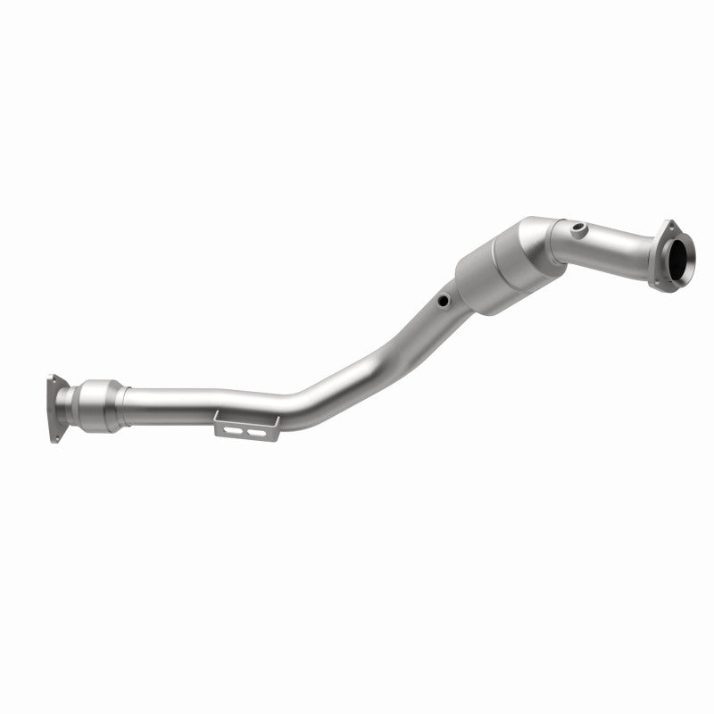 MagnaFlow 24977 hm grade direct-fit catalytic converter, opposite rear three-quarter view of the turntable spin