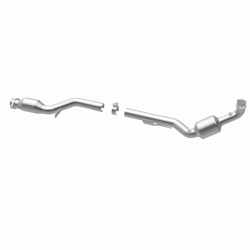 MagnaFlow 51696 oem grade direct-fit catalytic converter, opposite rear three-quarter view of the turntable spin