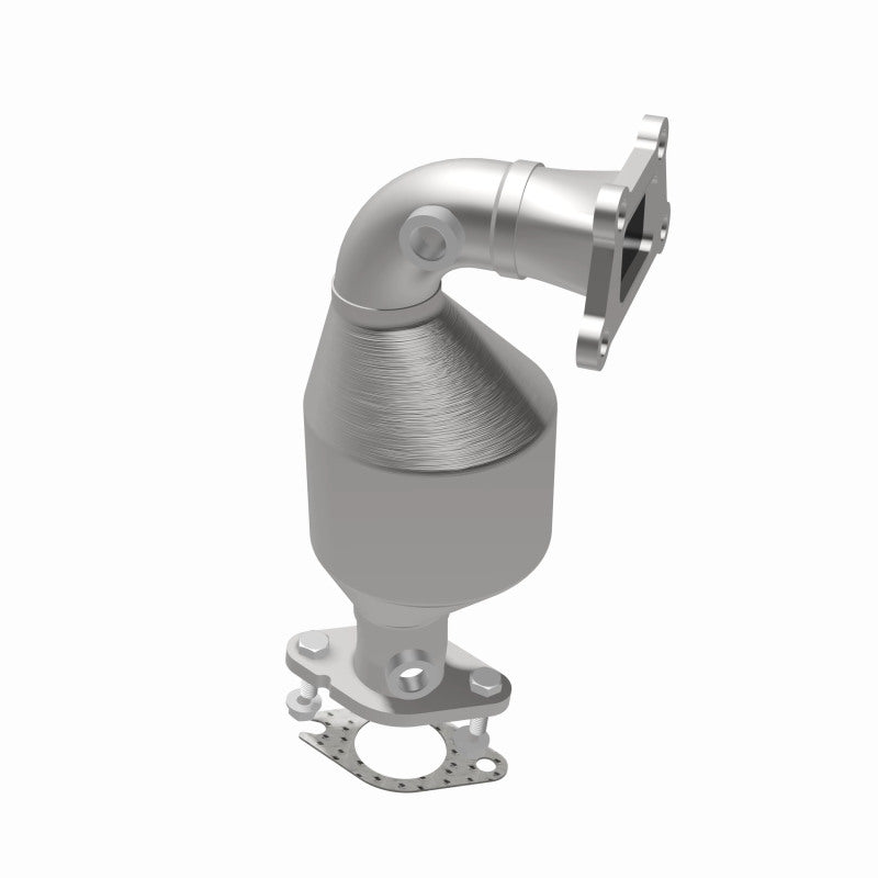 MagnaFlow 52185 oem grade direct-fit catalytic converter, opposite rear three-quarter view of the turntable spin