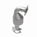 MagnaFlow 52185 oem grade direct-fit catalytic converter, opposite rear three-quarter view of the turntable spin