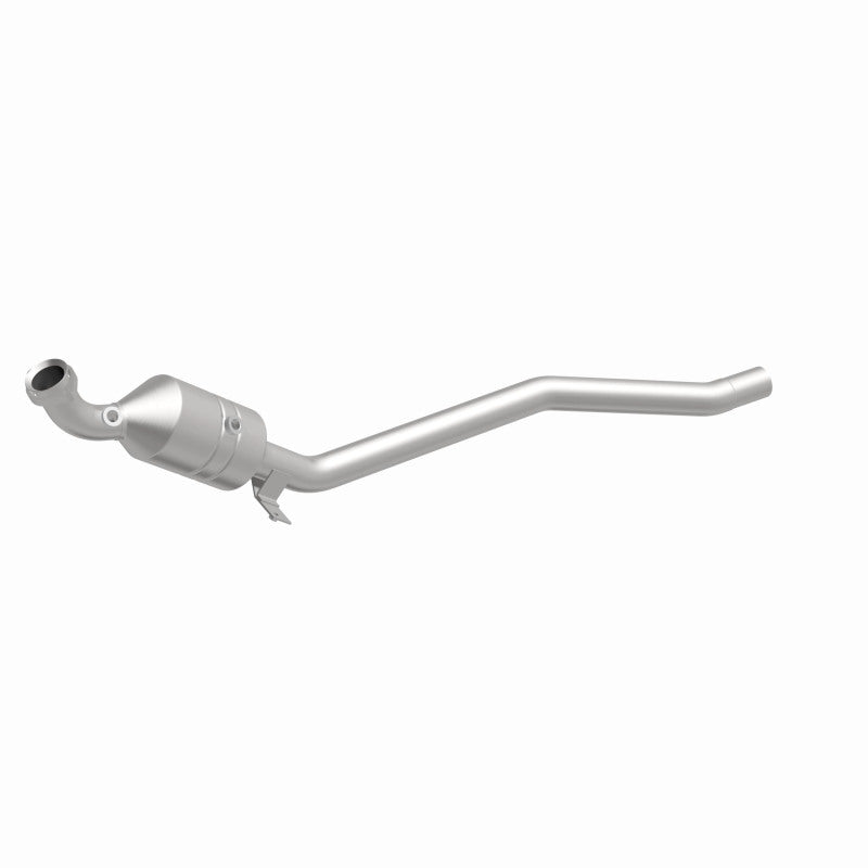 MagnaFlow 52177 oem grade direct-fit catalytic converter, front three-quarter view of the turntable spin