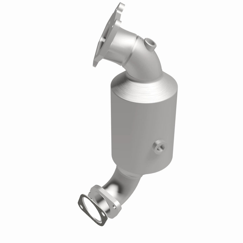MagnaFlow 52227 oem grade manifold converter, rear three-quarter view of the turntable spin