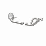 MagnaFlow 93360 epa direct-fit catalytic converter, opposite rear three-quarter view of the turntable spin