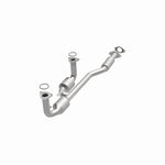 MagnaFlow 27503 hm grade direct-fit catalytic converter, opposite front three-quarter view of the turntable spin