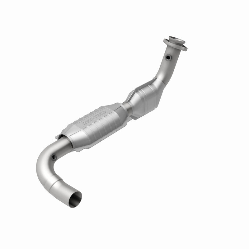 MagnaFlow 93129 hm grade direct-fit catalytic converter, rear view of the turntable spin
