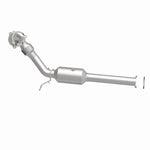 MagnaFlow 5551738 carb direct-fit catalytic converter, side view of the turntable spin