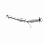MagnaFlow 24229 hm grade direct-fit catalytic converter, opposite rear three-quarter view of the turntable spin